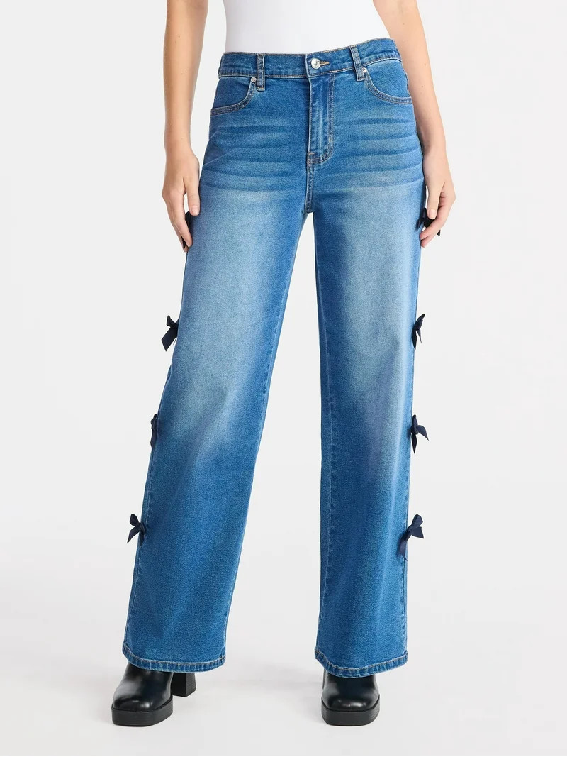 Madden NYC Women's Bow Jeans | Walmart (US)