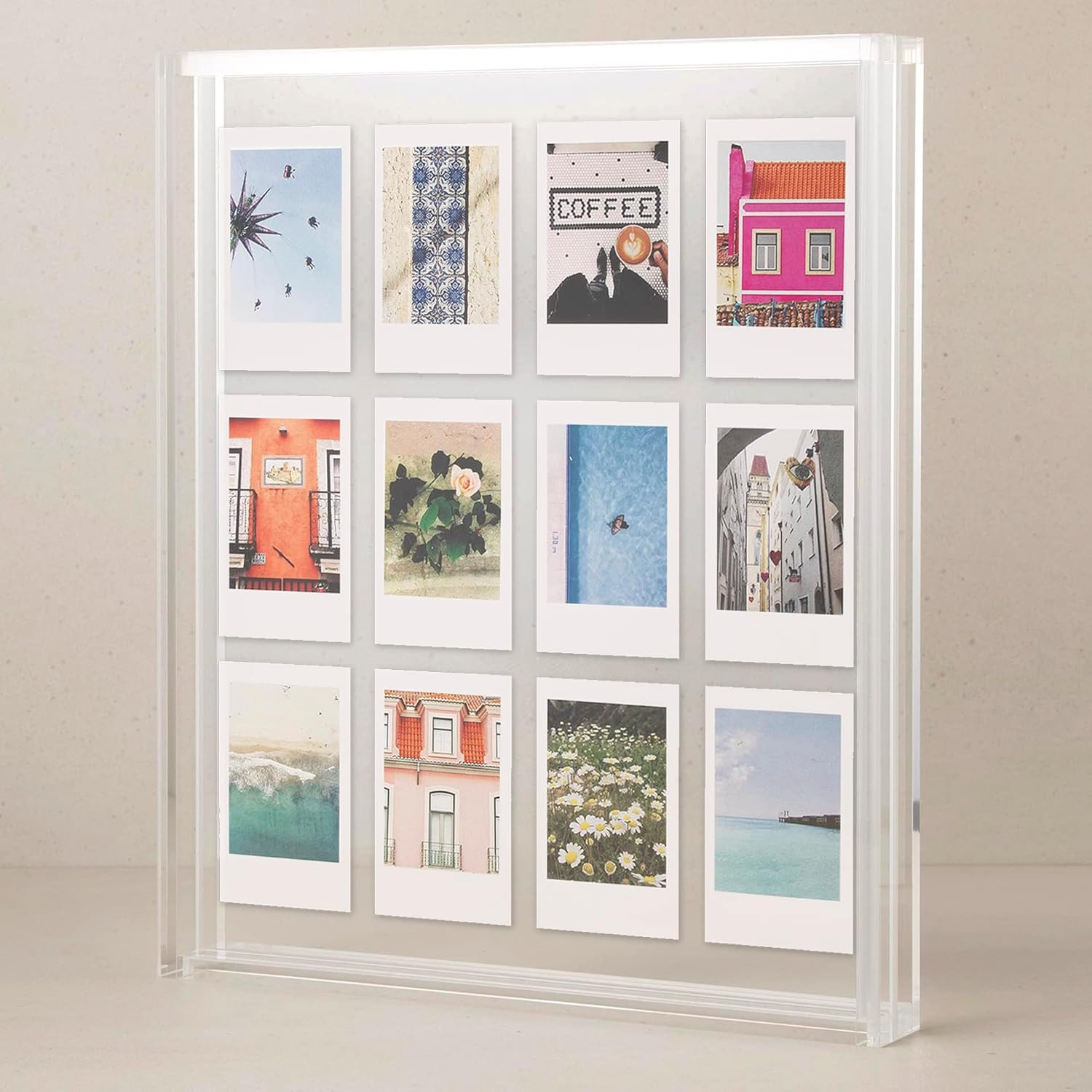 Elil Polaroid & Fujifilm Instax Frame – Clear Acrylic Floating Picture Frame 11.8" x 10.2" Hold... | Amazon (US)