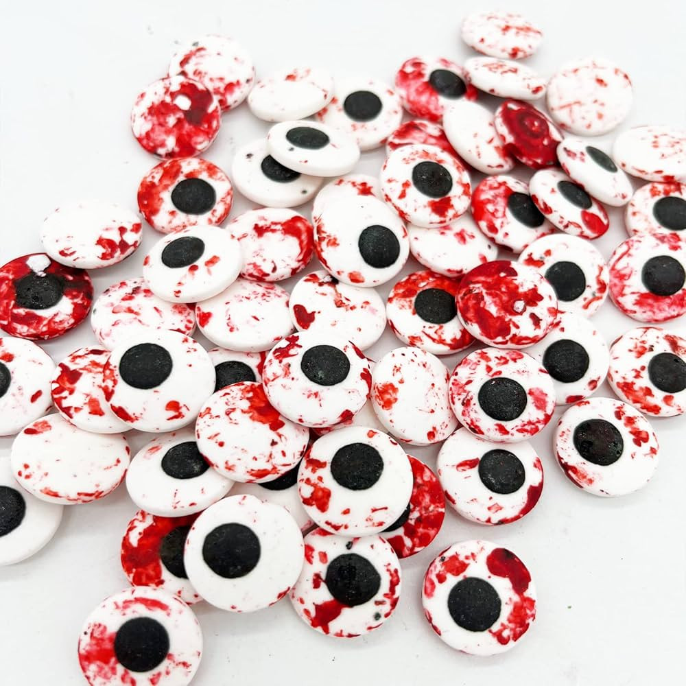 Weraru Big Candy Bloody Red Eyeballs Eye Ball Sweets Cake Cupcake Toppers Cookie Dessert Sprinkle... | Amazon (US)