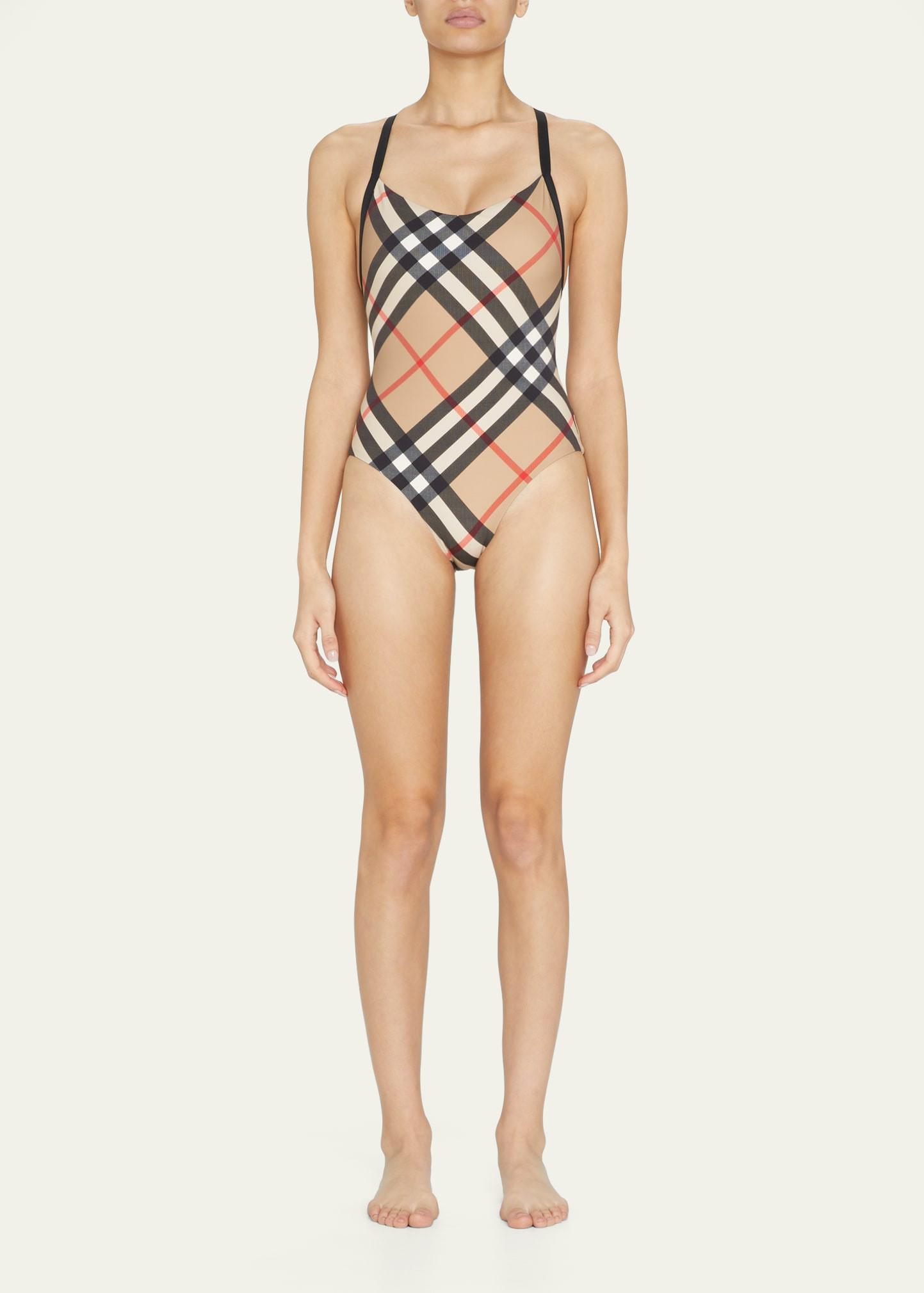 Alagnon Check One-Piece Swimsuit | Bergdorf Goodman