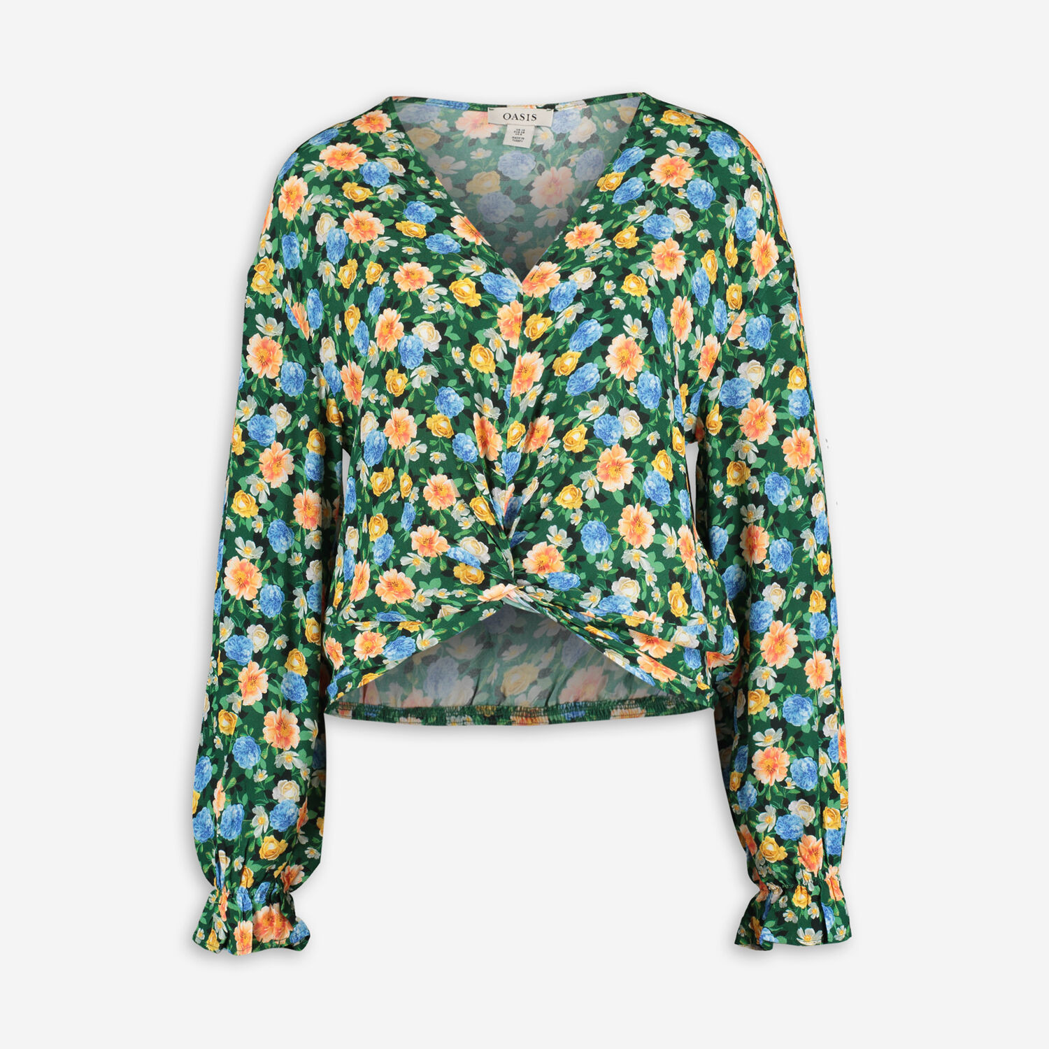 Multicolour Floral Garden Twist Drape Hem Top | TK Maxx