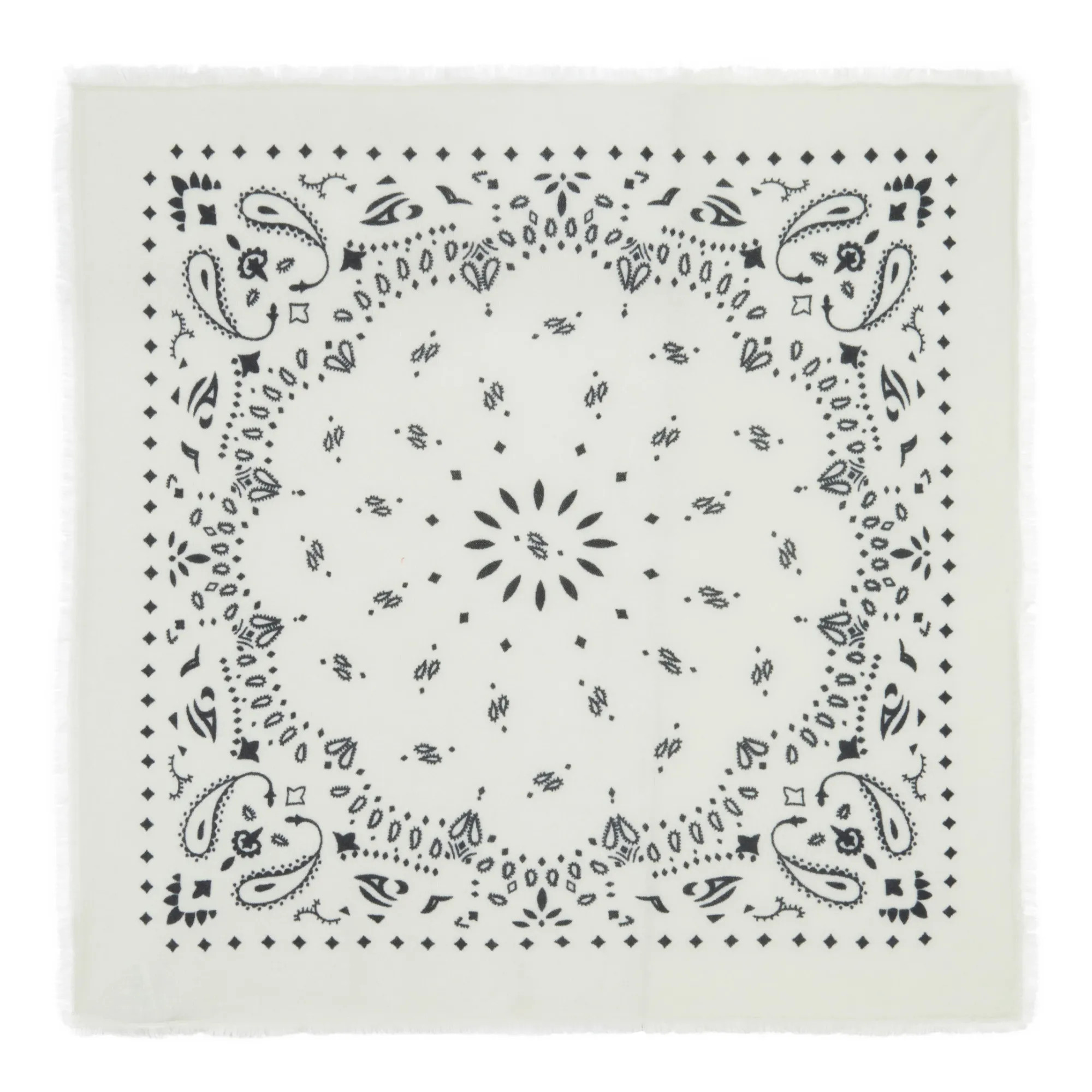 Hachiko Cashmere Bandana | White | Smallable
