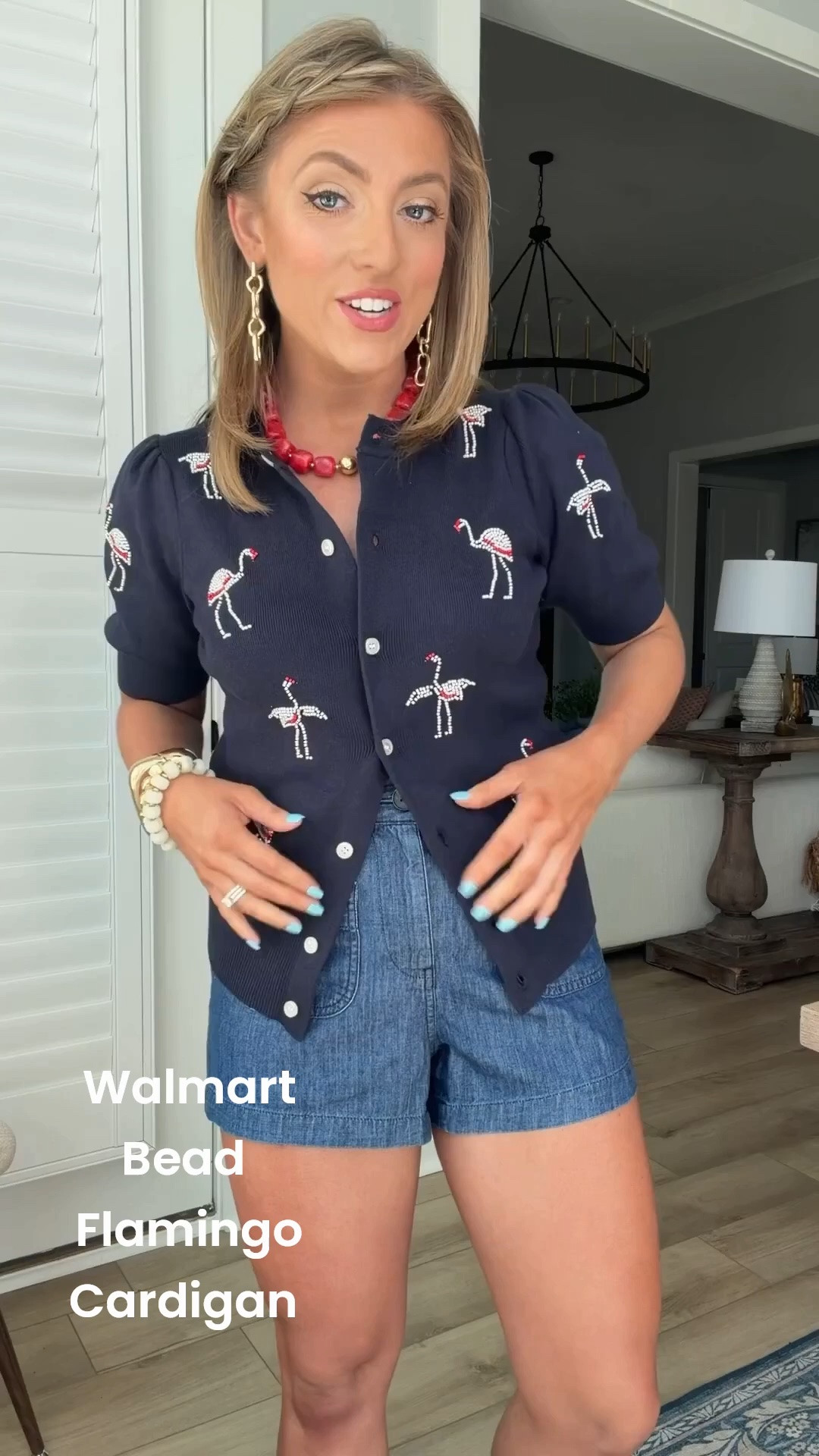 Obsessed is an understatement! This adorable flamingo cardigan is one of the cutest pieces I’ve seen from Walmart lately. The playful embroidered flamingos paired with classic denim shorts create the perfect statement summer outfit that’s still easy to wear. Such a fun piece for vacations, cruises, resort wear, or everyday summer style.

#WalmartFashion #WalmartFinds #FlamingoStyle #SummerFashion #VacationOutfit #ResortWear #AffordableFashion #DenimShorts #StatementStyle #WalmartNewArrivals #OOTD #SummerWardrobe #FashionBlogger #CuteOutfitIdeas

#LTKootd #LTKPetite