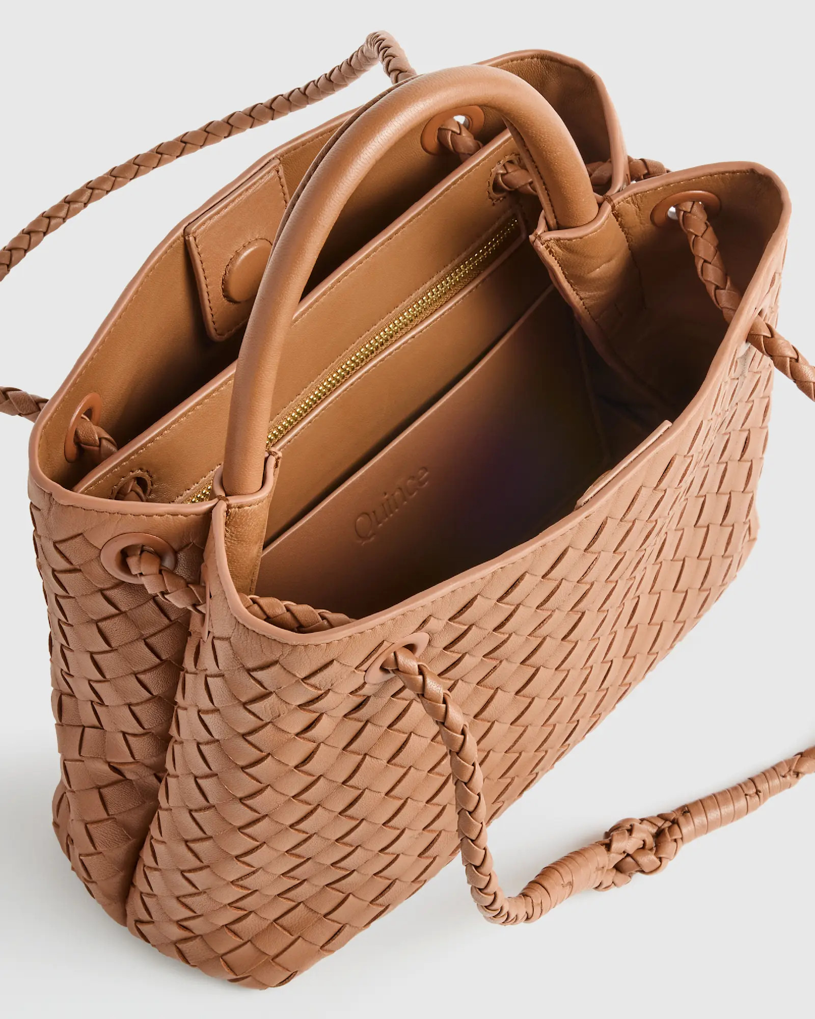 Italian Leather Handwoven Mini Satchel | Quince