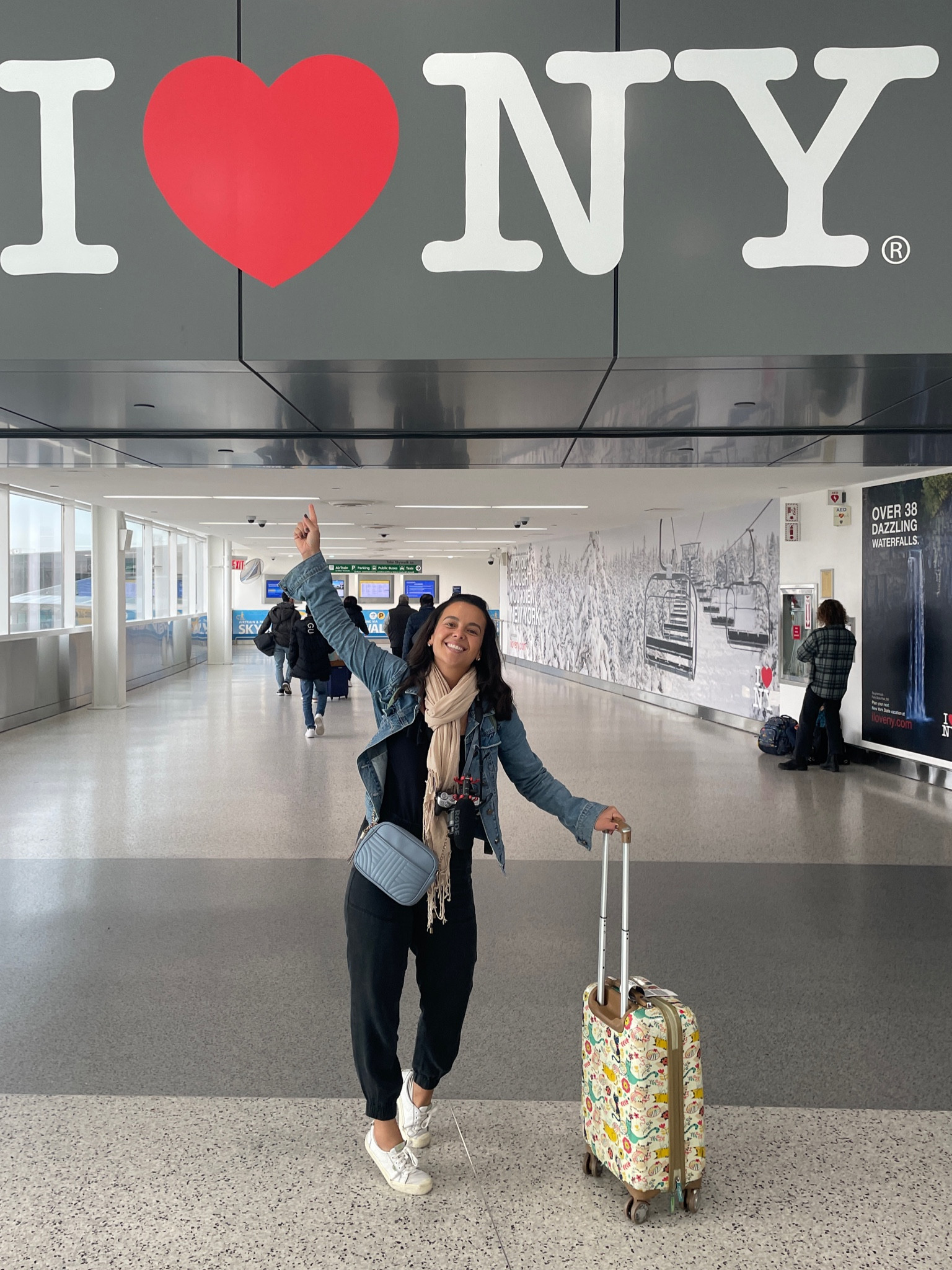 The perfect travel day outfit! Comfy jumpsuit, extra layers and white sneakers! :) (or make it look like a jumpsuit by wearing black joggers and a black t-shirt!) I personally prefer comfy sandals, but the sneakers save me more space ;) Also, if you are wearing a jumpsuit on a travel day, make sure it’s easy to take on/off (bathroom) and make sure it’s skinny. Trust me, you don’t want anything wide leg touching the nasty bathroom floors 🙈

#LTKunder100 #LTKtravel #LTKstyletip