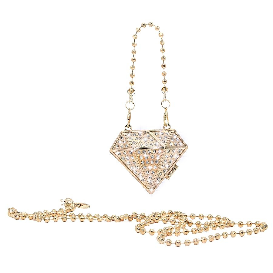 Miuco Rhinestones Clutch Purses For Women Mini Diamond Shaped Sparkly Evening Bags for Party Form... | Amazon (US)