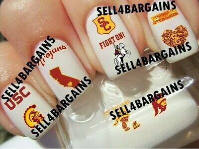 Southern Cal USC TROJANS》10 Different Designs》Nail Art Decals | eBay US