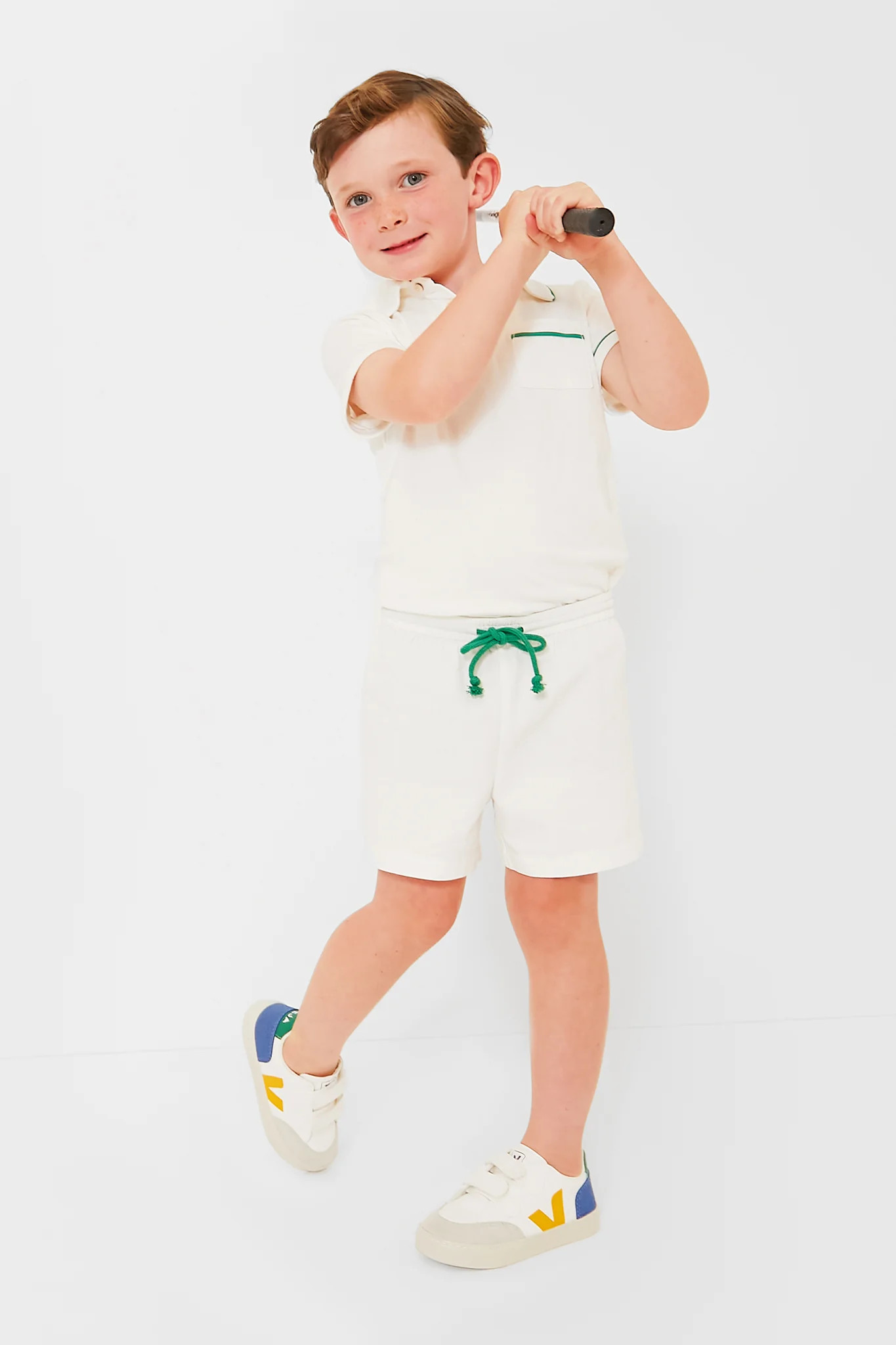 Exclusive Green Piping White Bingo Short | Tuckernuck (US)