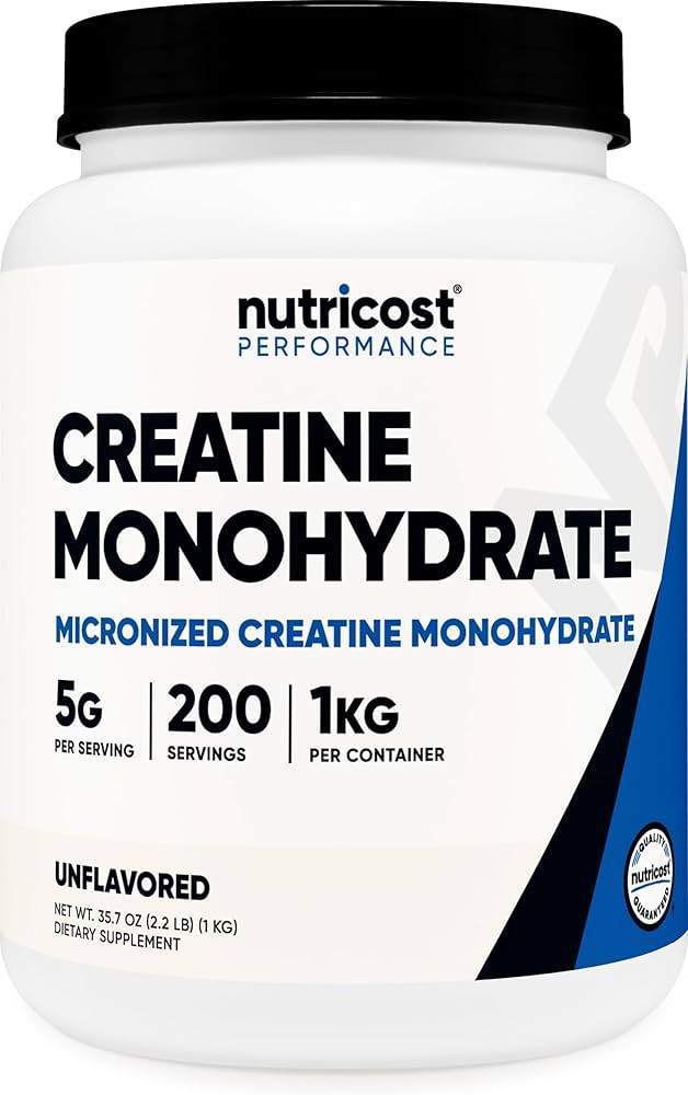 Nutricost Creatine Monohydrate Micronized Powder (1 KG) - Pure Creatine Monohydrate | Amazon (US)