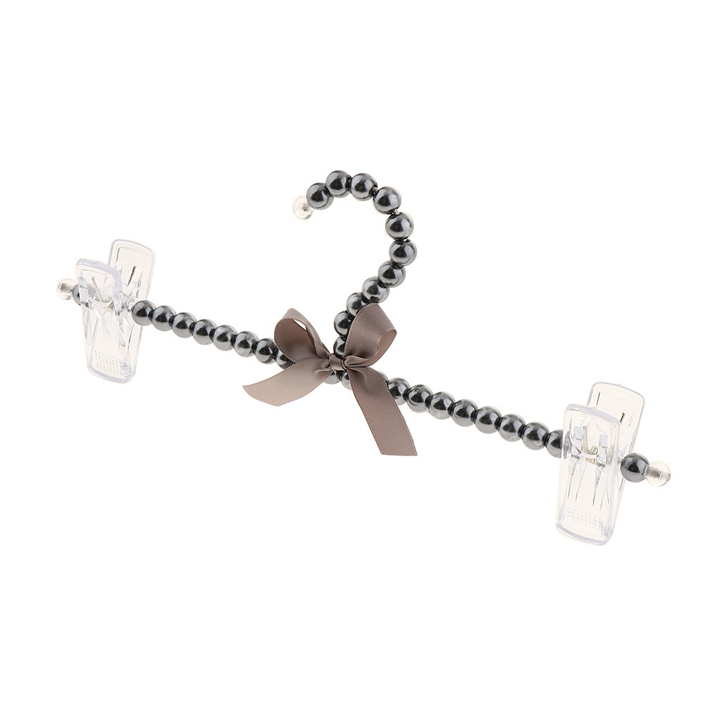 Princess Pearl Beads Clothes Hangers Hook with Bowknot for Girls Kids Grey - Walmart.com | Walmart (US)