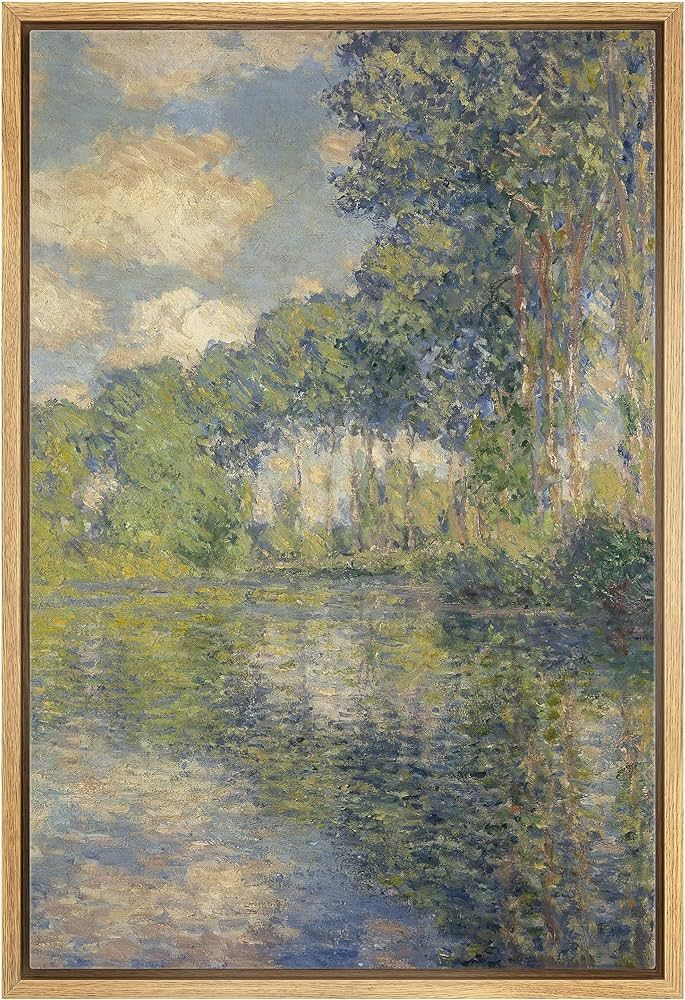 wall26 Framed Canvas Print Wall Art Verdant Forest Landscape Claude Monet Classical Illustrations... | Amazon (US)