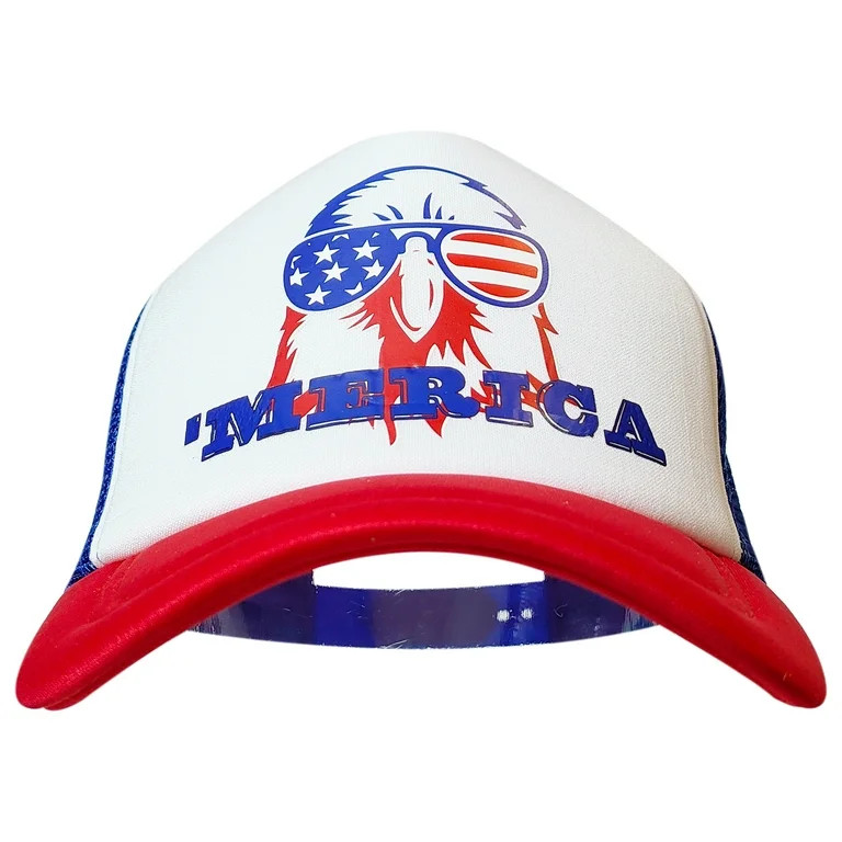 Way to Celebrate Patriotic Eagle Trucker Hat - Walmart.com | Walmart (US)