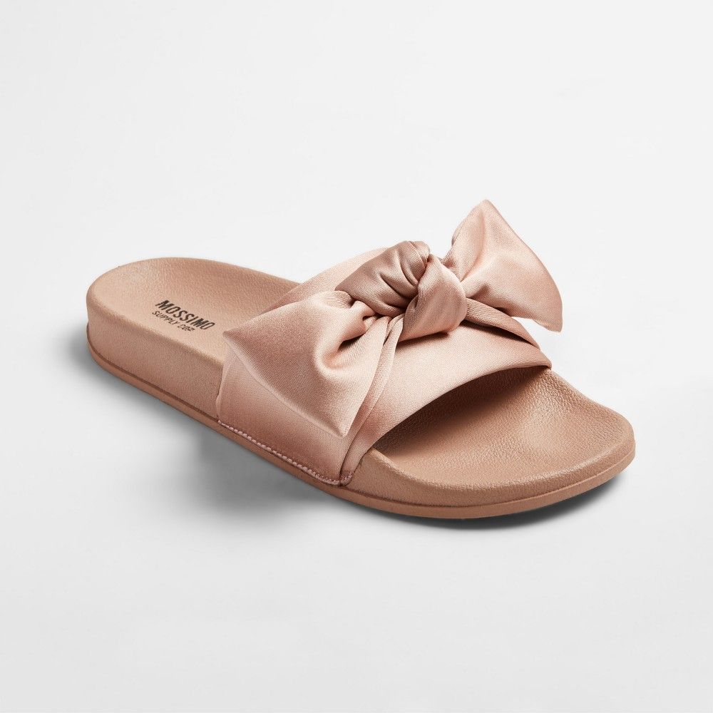 Women's Julisa Slide Sandals With a Bow - Mossimo Supply Co. Blush 11 | Target