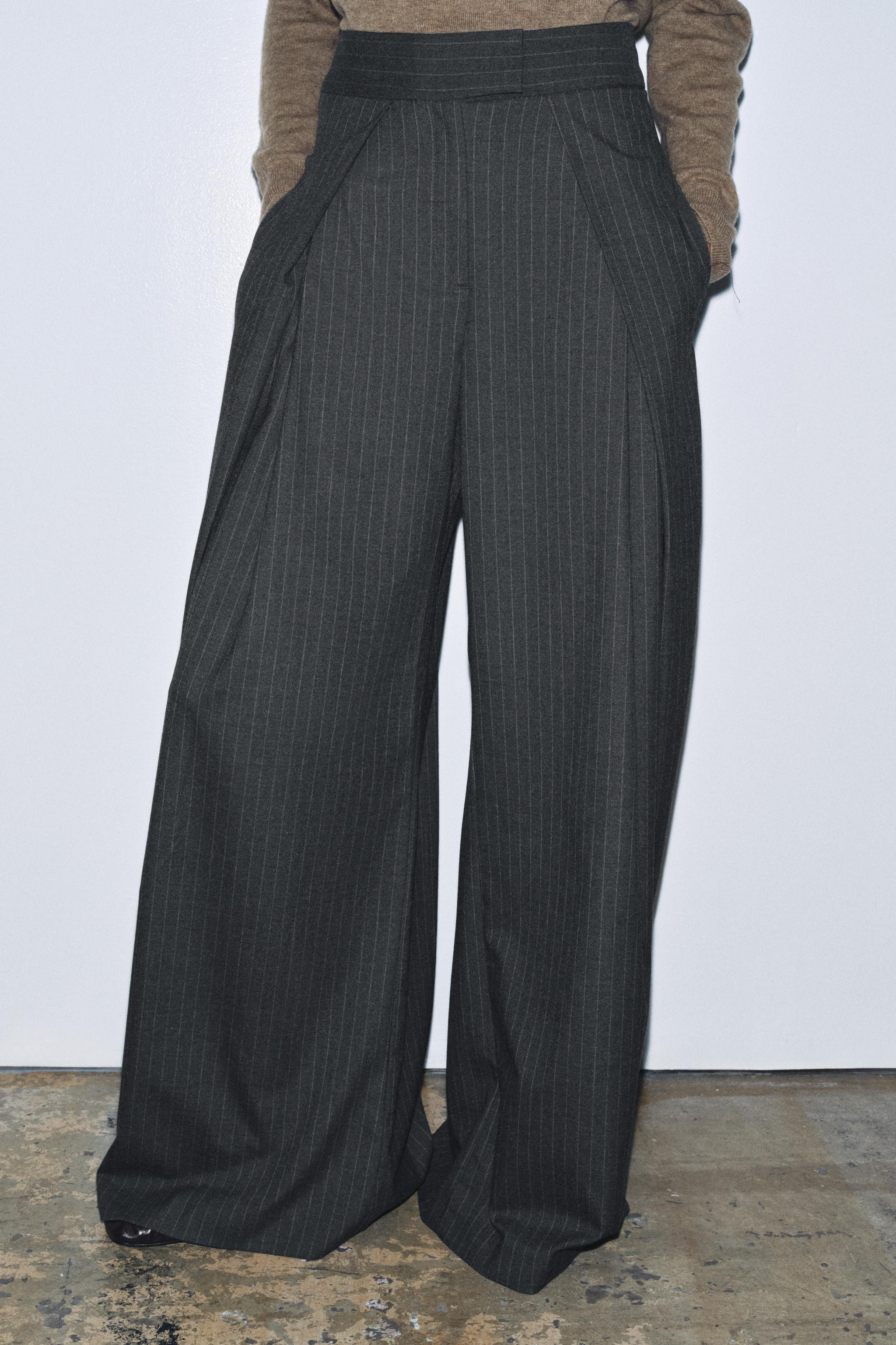 ZW COLLECTION PINSTRIPE DARTED TROUSERS | Zara AU