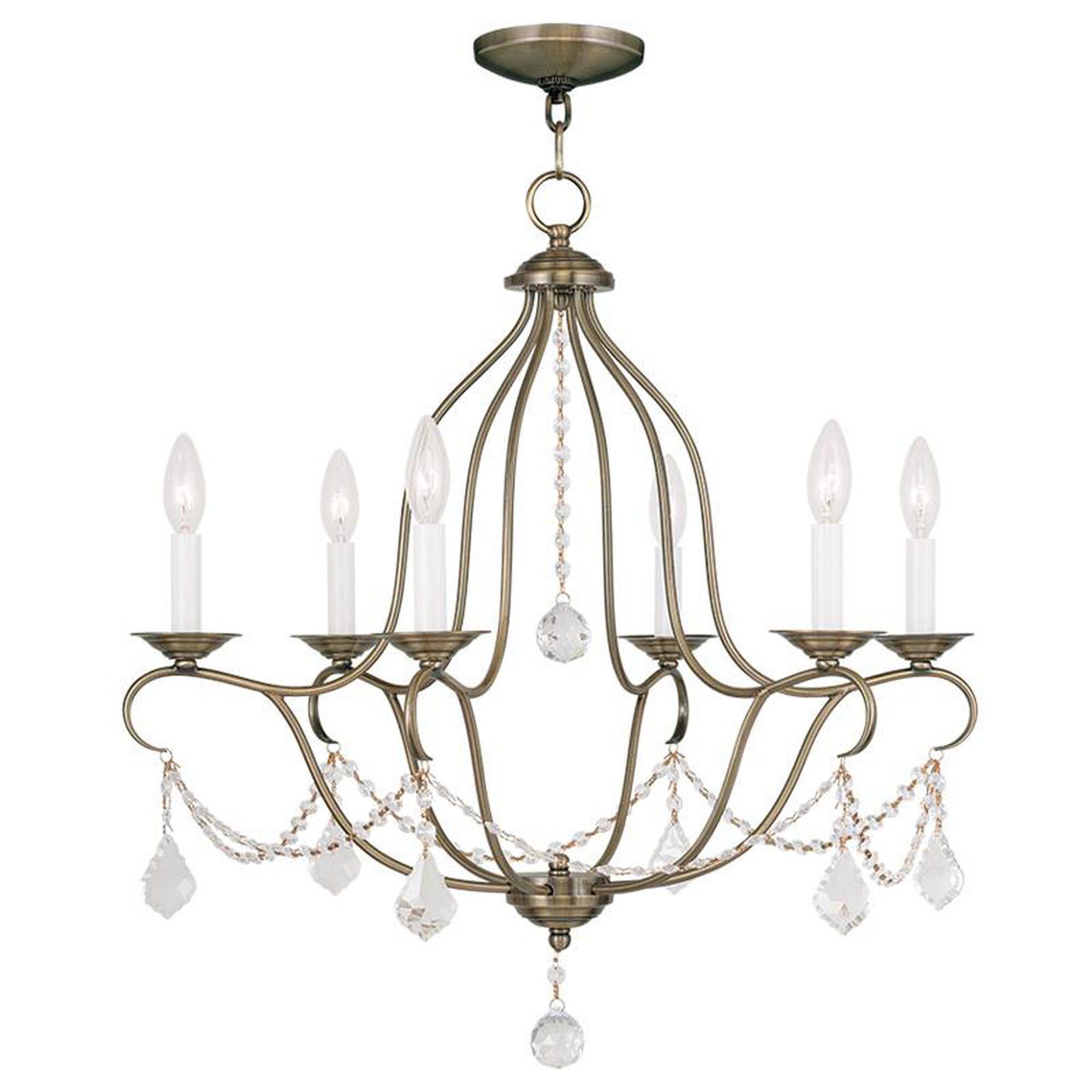 Chesterfield 25 Inch 6 Light Chandelier by Livex Lighting | Capitol Lighting 1800lighting.com