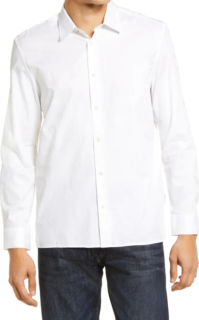 Nested Floral Jacquard Long Sleeve Button-Up Shirt | Nordstrom Rack