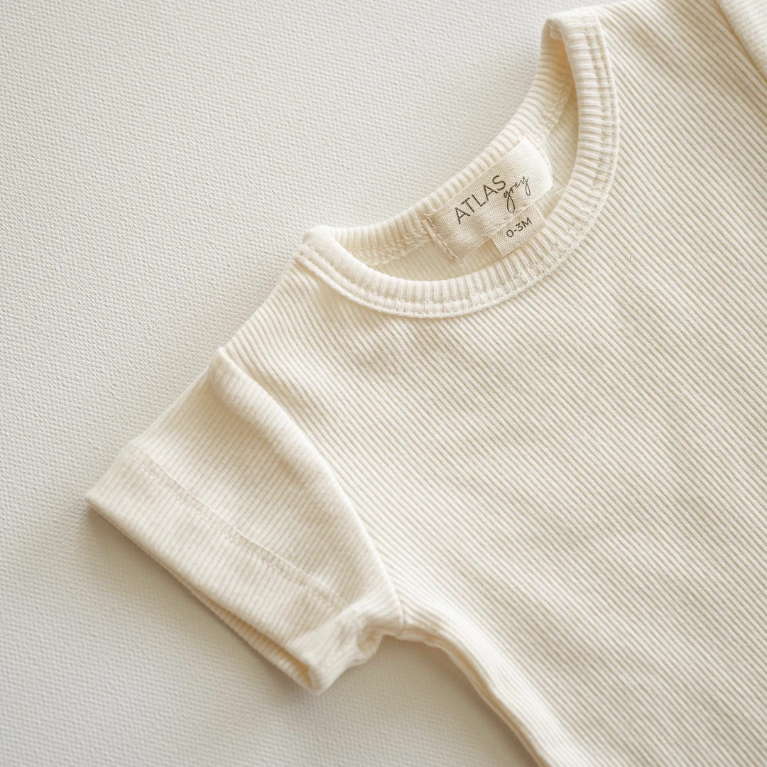 Ribbed Short Set | Atlas Grey
