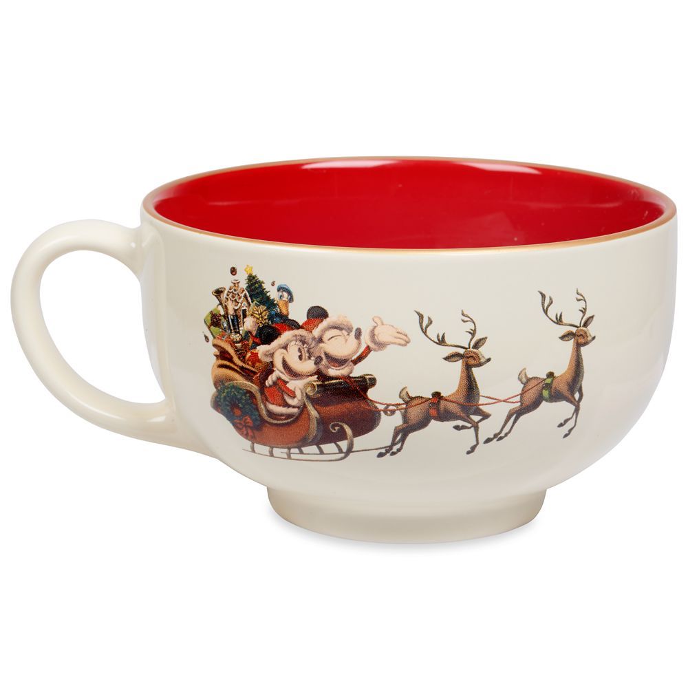 Santa Mickey and Minnie Mouse Holiday Mug | shopDisney | Disney Store