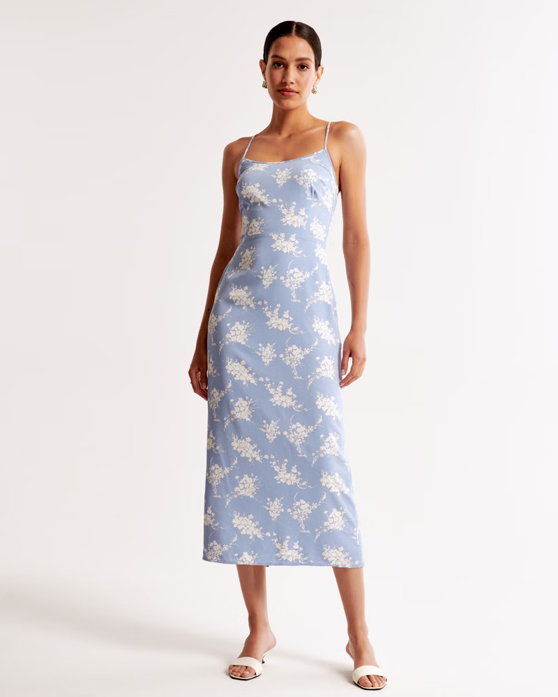 Scoopneck Slip Midi Dress | Abercrombie & Fitch (US)