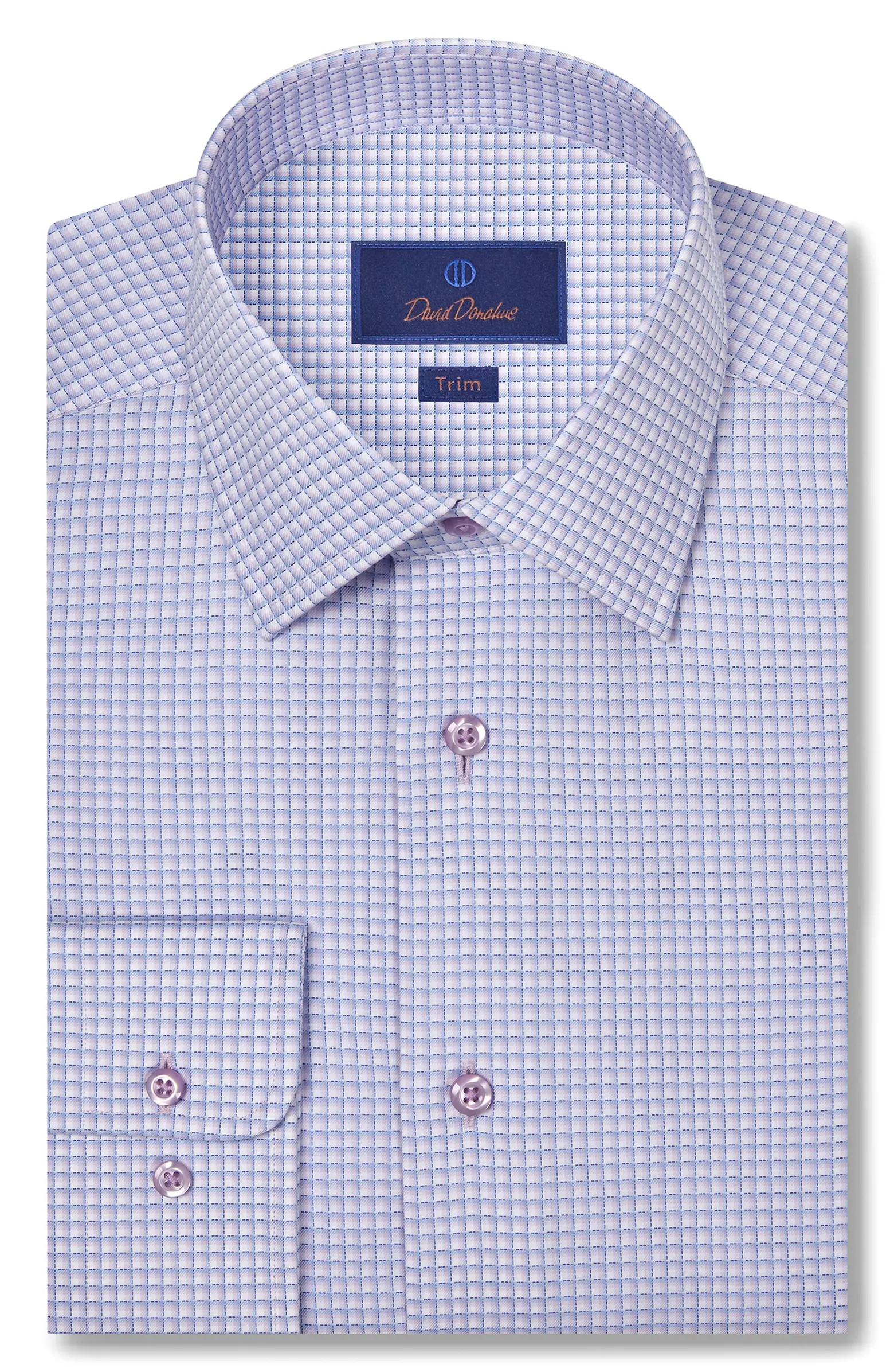 Trim Fit Micro Check Dobby Dress Shirt | Nordstrom