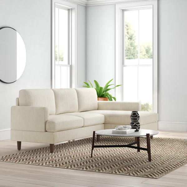 Aristotele 2 - Piece Corduroy Sectional | Wayfair North America