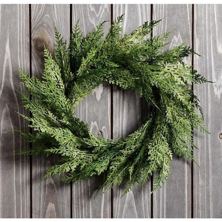 🎅 Christmas Ornaments 12" Faux Cedar Wreath | Walmart (US)