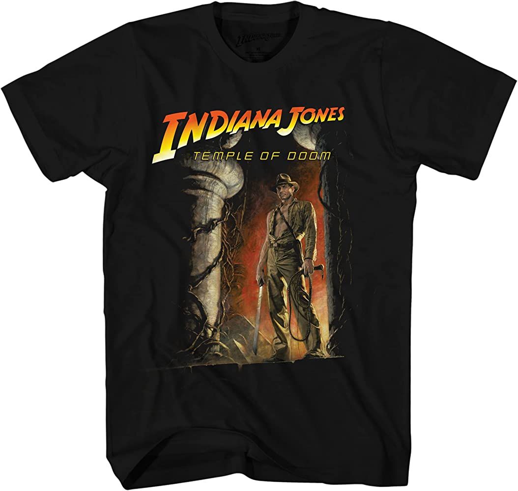 Indiana Jones Temple of Doom Poster Mens T-Shirt | Amazon (US)