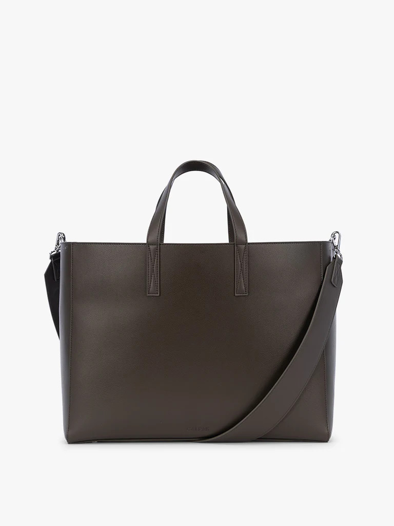 Haven 16" Laptop Tote Bag in Mushroom | CALPAK