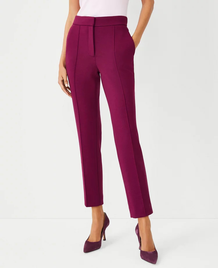 The High Waist Slim Ankle Pant in Double Knit | Ann Taylor (US)