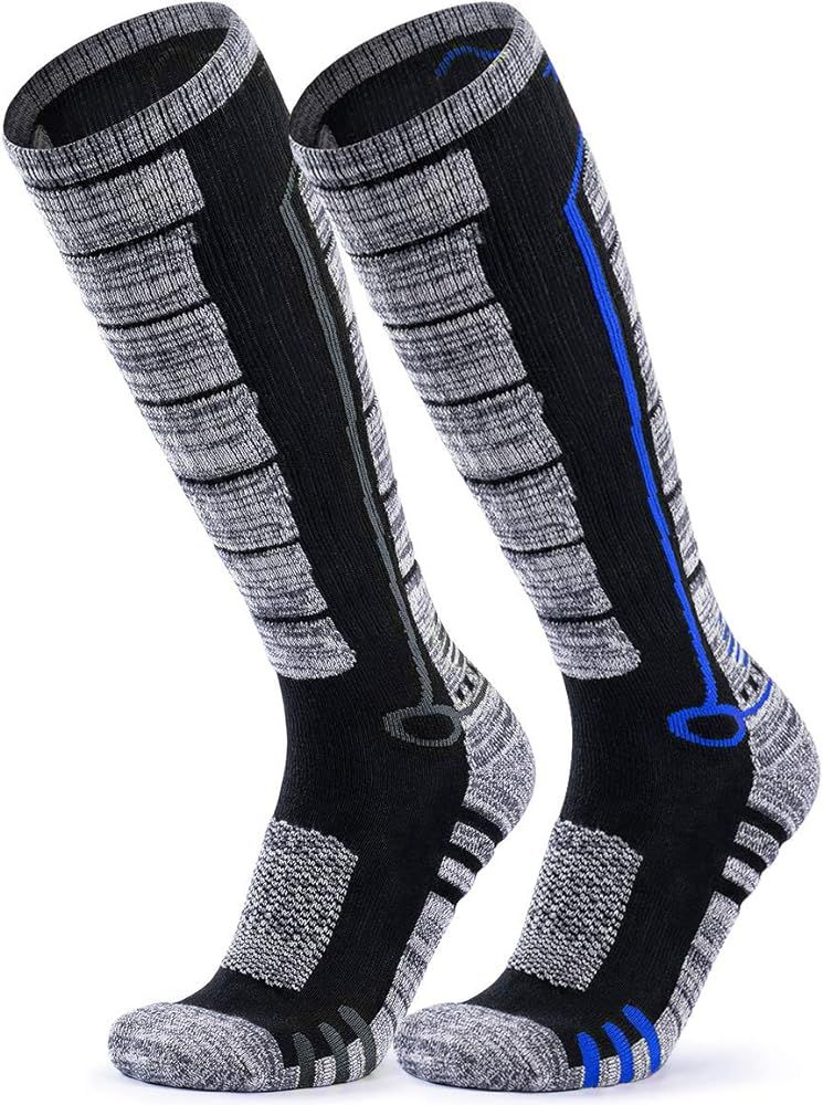 2 Pack Men and Women Winter Ski Socks, Calf Compression Snowboard Socks, Warm Thermal Socks for C... | Amazon (US)