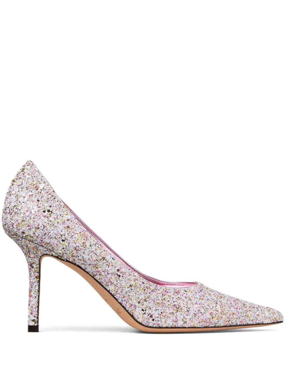 Jimmy Choo Women's Love 85 Glittered Leather Pumps in Pink | Size 35 | LOVE85 | LOZURI