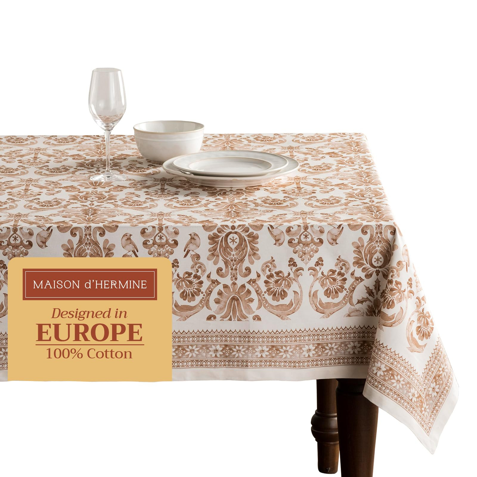 Maison d' Hermine Table Cloth Rectangle Table 100% Cotton 60 x 90 Inches Fall Tablecloth Reusable... | Amazon (US)