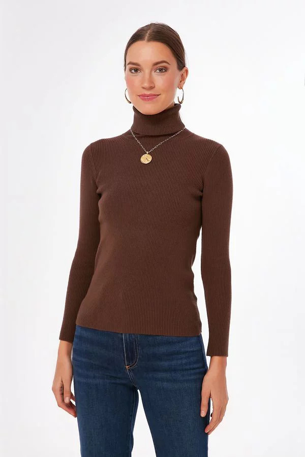 Brown Arlo Turtleneck Sweater | Pomander Place | Tuckernuck (US)