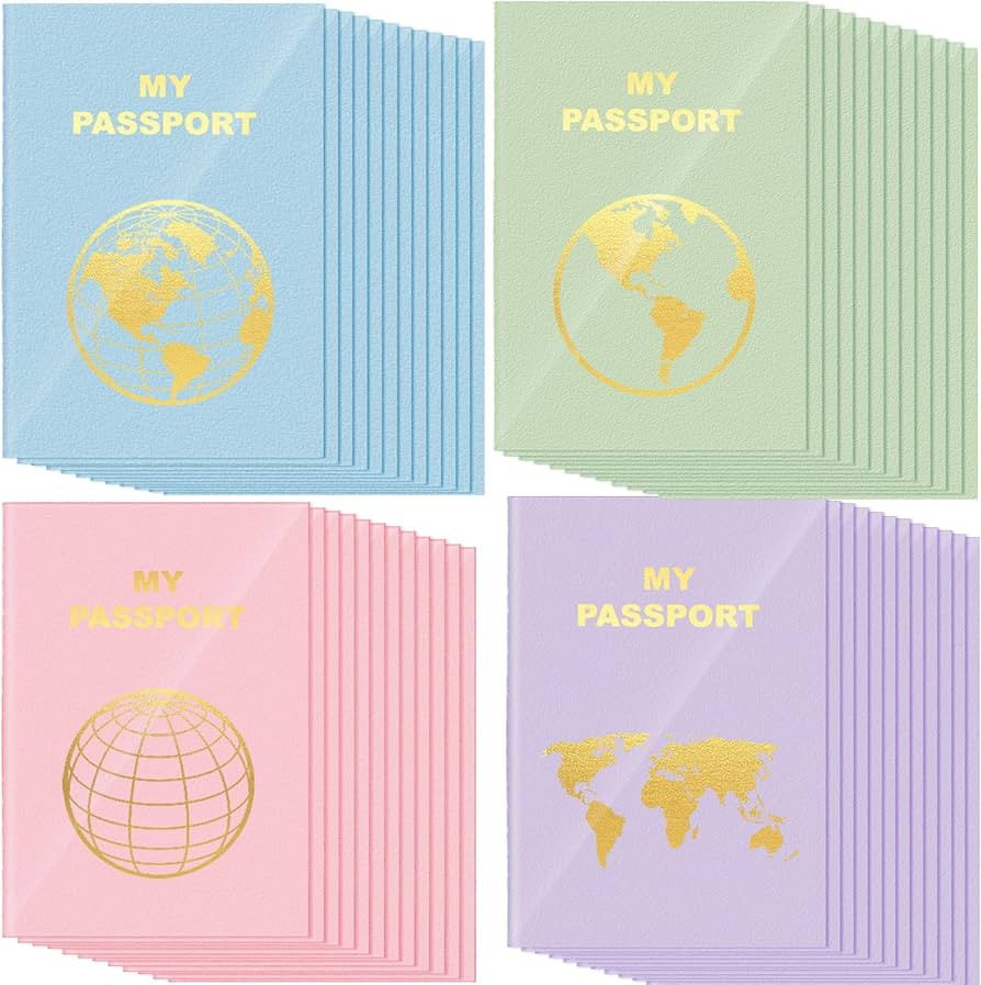 Lincia 48 Pcs Blank Passport Notebook Fake Passport Book Travel Journal Book Bulk Coloring Travel... | Amazon (US)