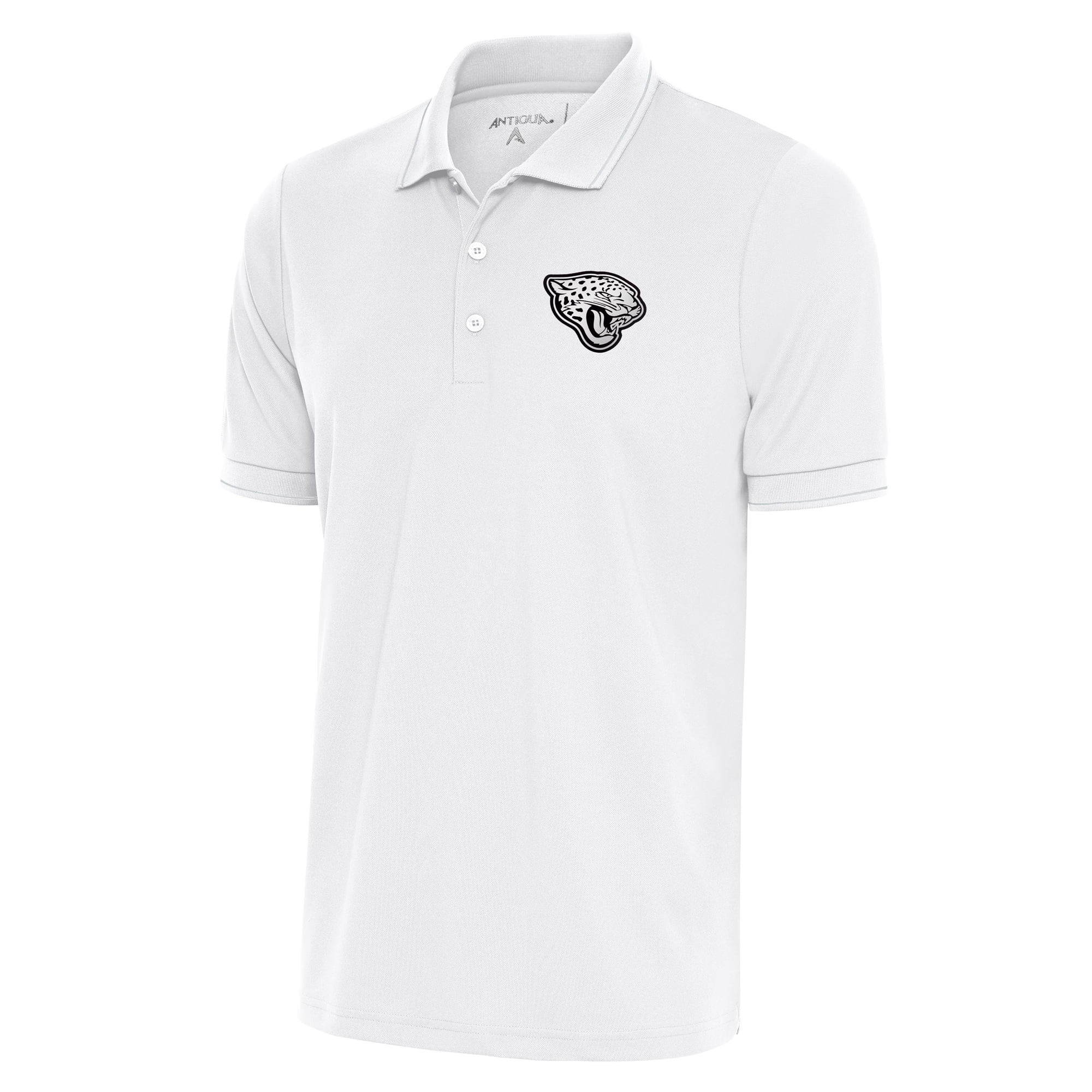 Men's Antigua White Jacksonville Jaguars Metallic Logo Affluent Polo | Walmart (US)