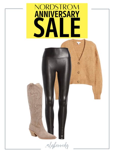 Nordstrom anniversary sale, nsale, fall style, faux leather leggings, spanx, western boots, country concert, sweater, cardigan

#LTKxNSale #LTKsalealert #LTKstyletip