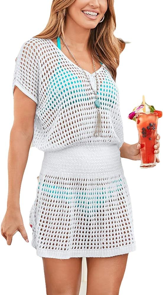Ailunsnika Bikini Swimwear Cover Up for Women Loose Beach Tunic Dress | Amazon (US)