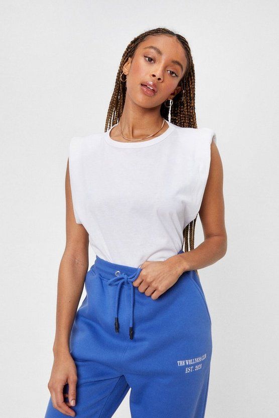 Jersey Shoulder Pad Tank Top | Nasty Gal (US)