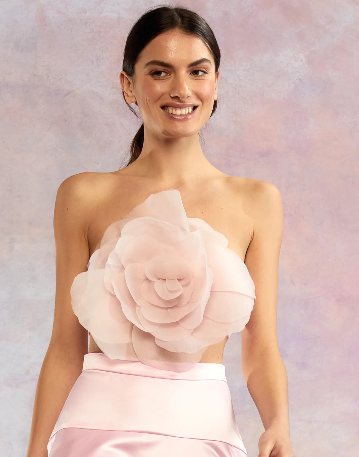 Organza Flower Bandeau Top | Cynthia Rowley