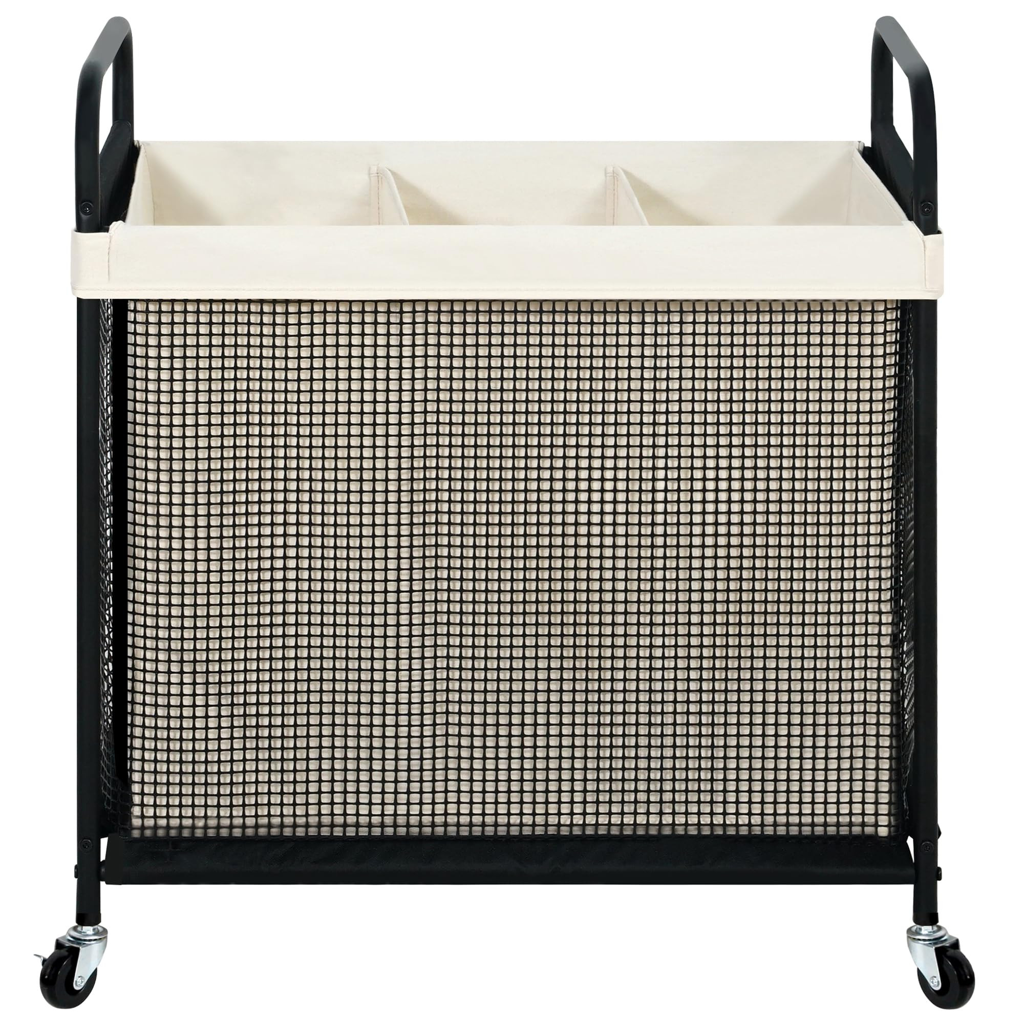 STO STO Laundry Hamper 3 Section, 120L Rolling Laundry Sorter Cart with Removable and Washable Li... | Amazon (US)