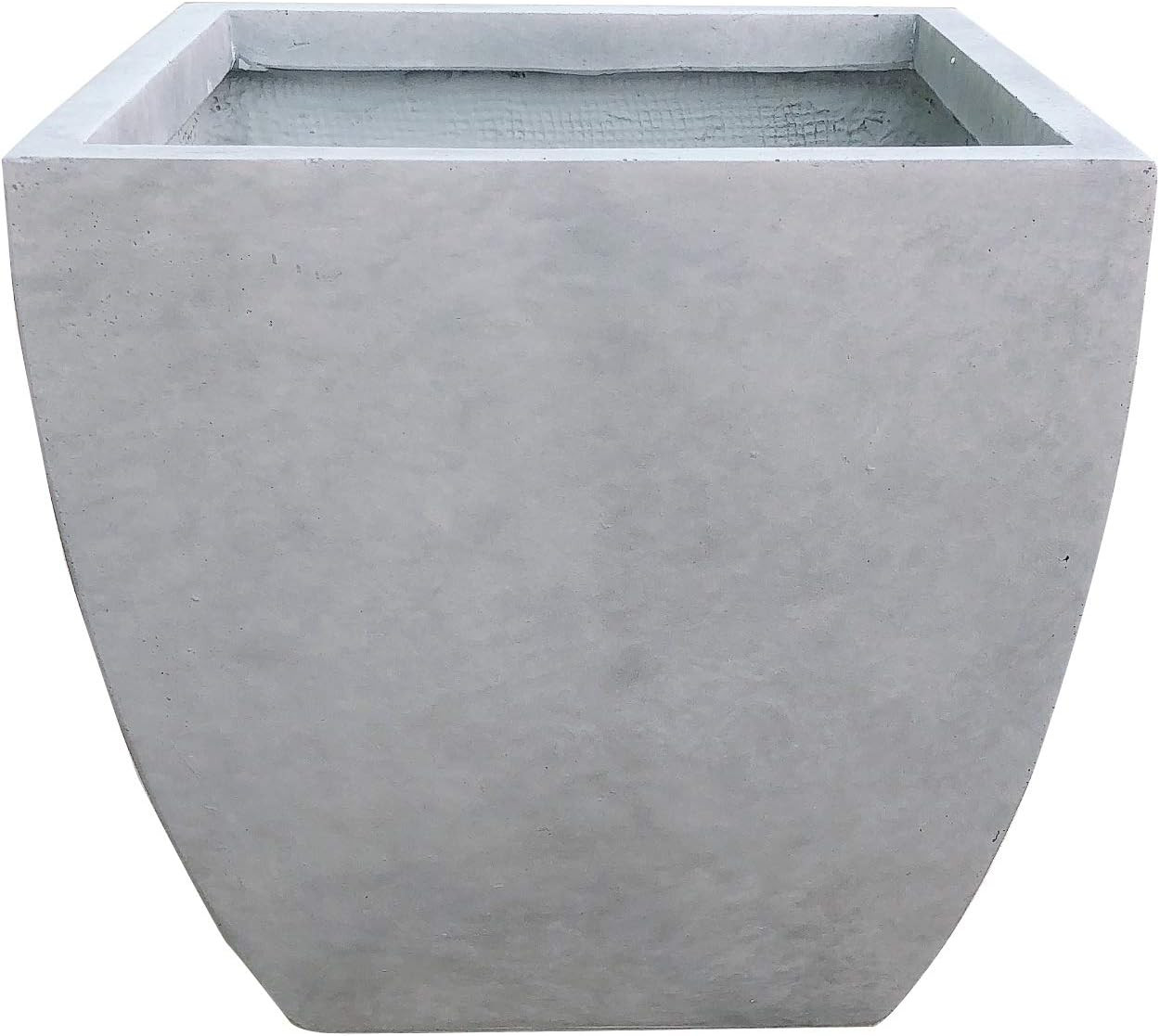 Kante 17.7" D Modern Square Natural Concrete Planters Lightweight Outdoor Indoor Planter Pots wit... | Amazon (US)