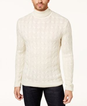 Tasso Elba Men's Turtleneck Cable Sweater, Created for Macy's | Macys (US)