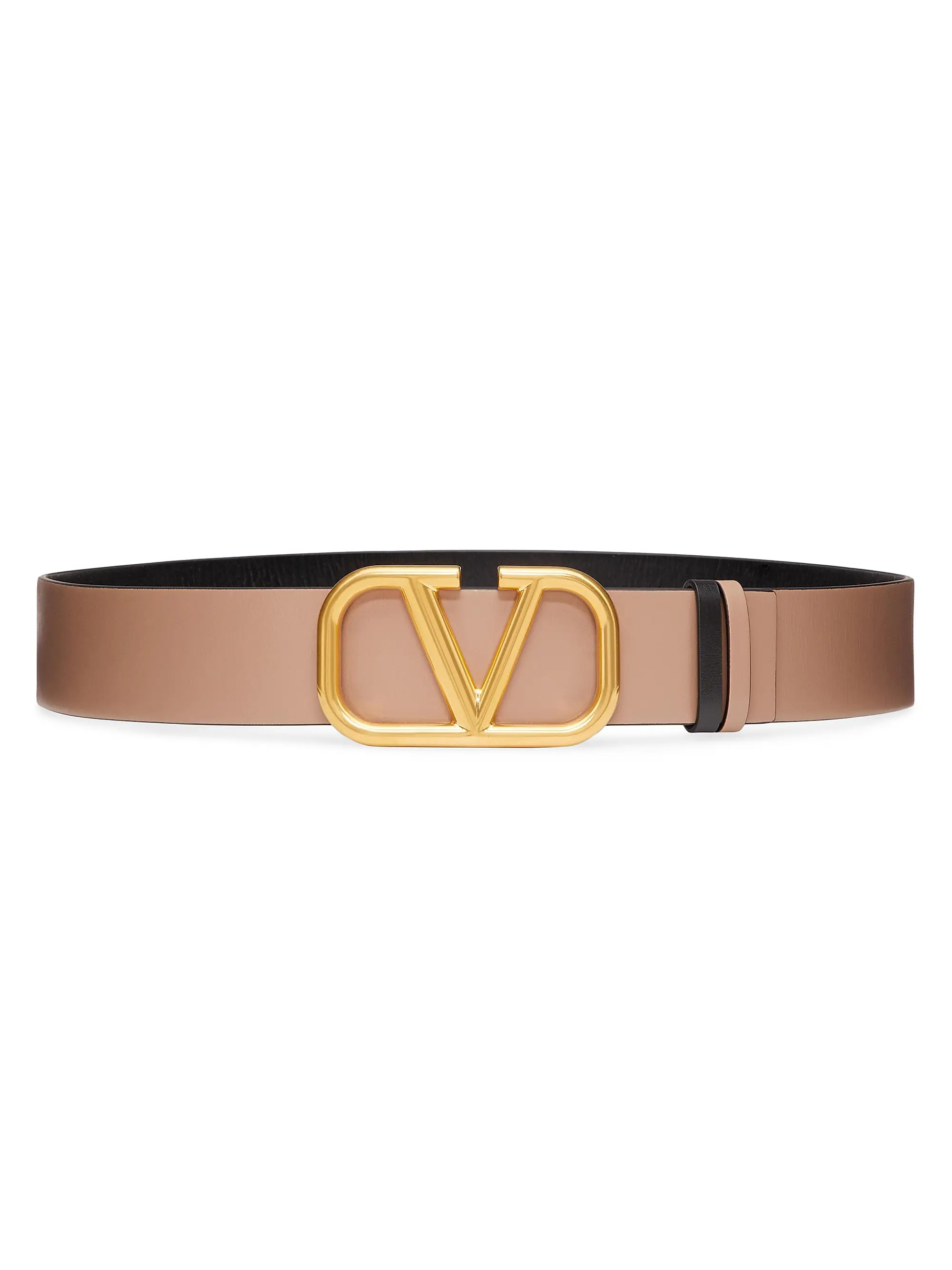 Reversible VLogo Signature Belt In Glossy Calfskin 40mm | Saks Fifth Avenue