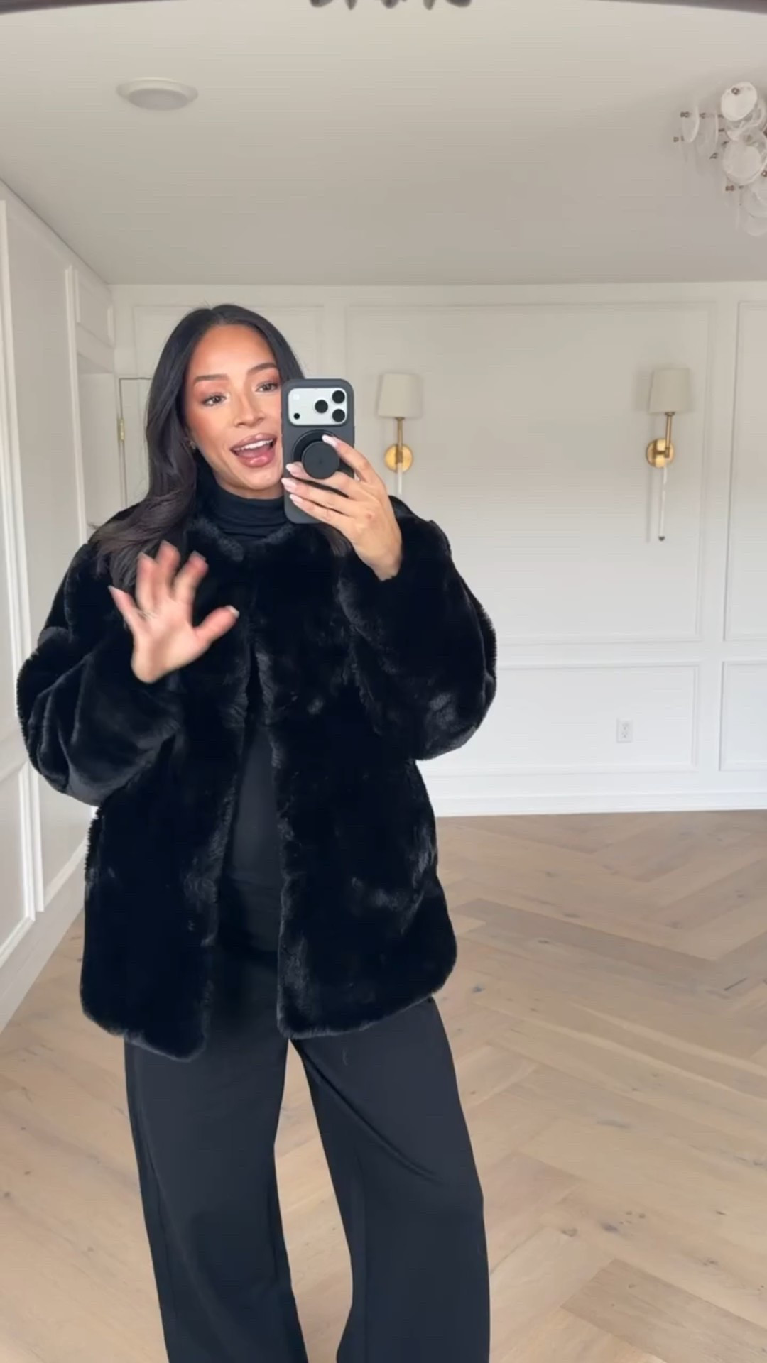 Casual holiday outfit on SALE for Black Friday!! Wearing size S black top, size M fur jacket and size M black barrel pants 


Winter outfit 
Winter fashion
Comfy outfit 
Black Friday
Cyber Deals

#LTKHoliday #LTKCyberWeek #LTKSaleAlert