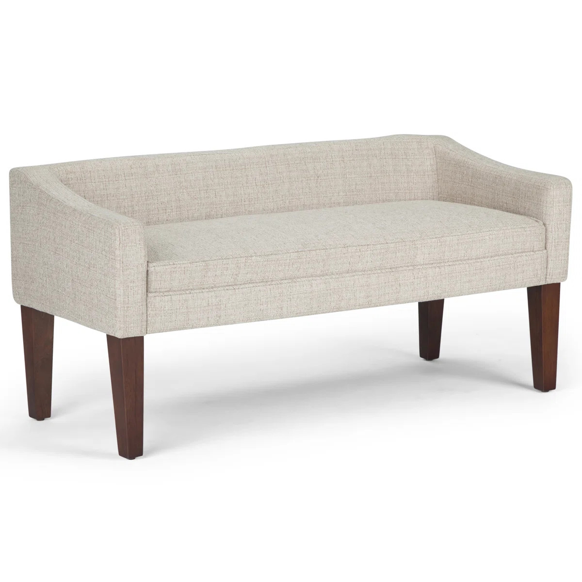 Simpli Home Parris 50"W Upholstered Contemporary Fabric Entryway Bench with Low-Profile Back and Swooped Arms & Reviews | Wayfair | Wayfair North America