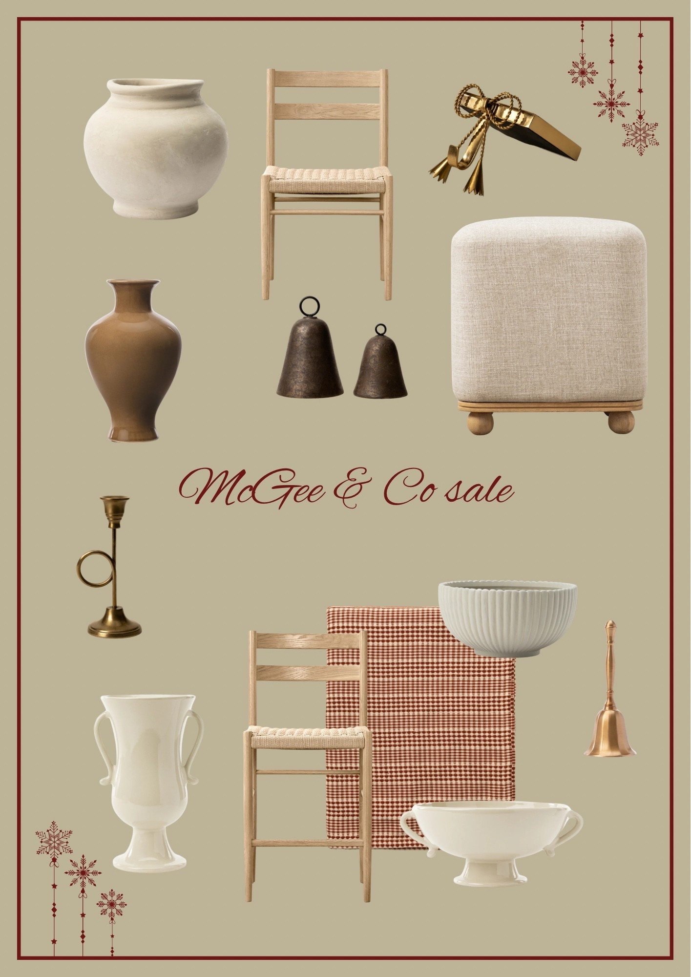 McGee and Co 50% off Black
Friday Sale. 

Ottomans, dining chairs, counter stools, vases, candle holder, tablecloth  

#LTKSaleAlert #LTKHome #LTKCyberWeek