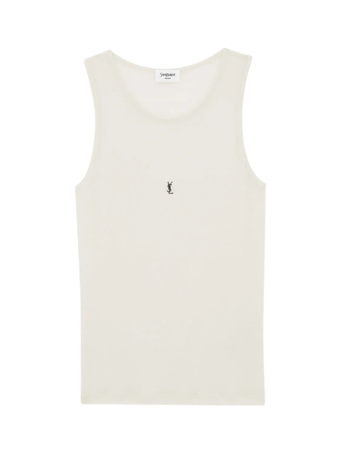 Saint Laurent Cassandre Ribbed Tank Top | Senser US