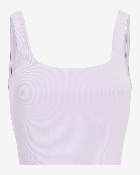 Body Contour Ribbed Square Neck Cropped Tank | Express