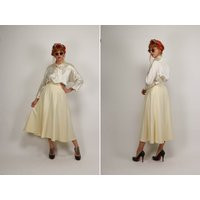 1950S White Wool Circle Skirt - Size M | Etsy (US)