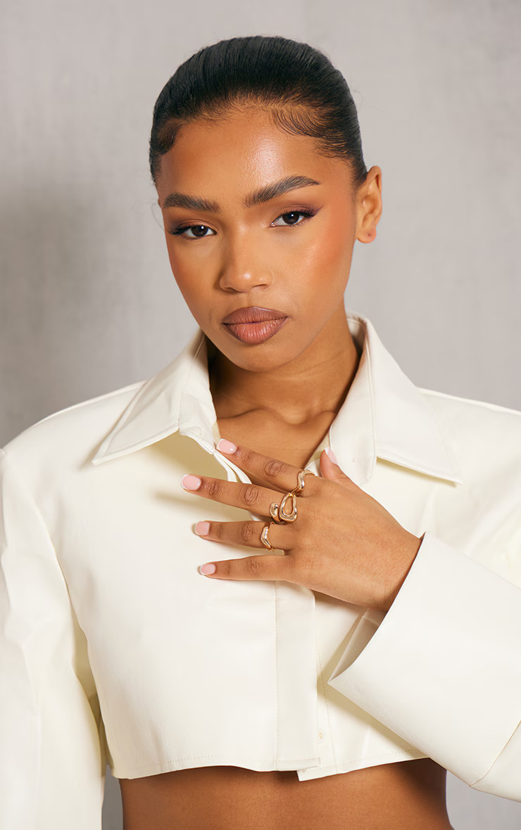 Gold Wrap Around Detail Multipack Rings | Pretty Little Thing (Australia & New Zealand)